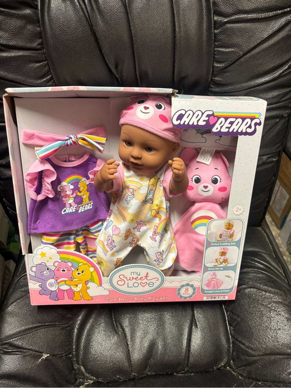Care Bears Pink Baby Doll Play Set with Rainbow Outfit
